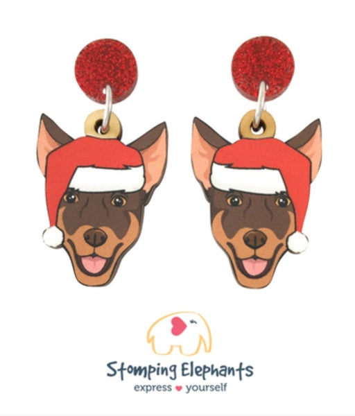 Kelpie (Red & Tan) Christmas Head Dangles