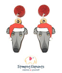 Greyhound (Grey) Christmas Head Dangles