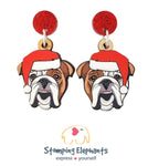 Bulldog Christmas Head Dangles