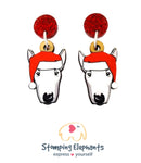 Bull Terrier Christmas Head Dangles