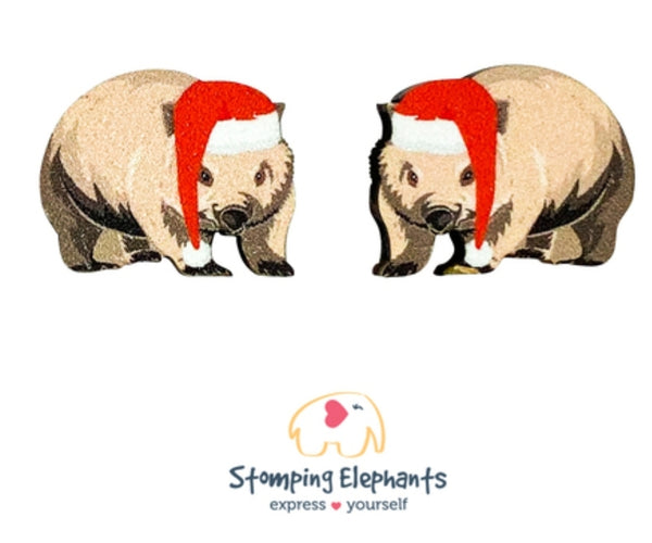 Wombat Christmas Studs