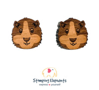 Guinea Pig Head Studs Wood