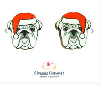 Bulldog (White) Christmas Head Studs