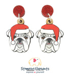 Bulldog (White) Christmas Head Dangles