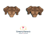 Dachshund (Wooden) Head Studs