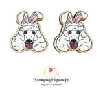 Poodle (White) Easter Head Studs