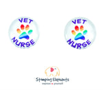 Vet Nurse Rainbow Studs