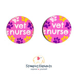 Vet Nurse Pink Studs