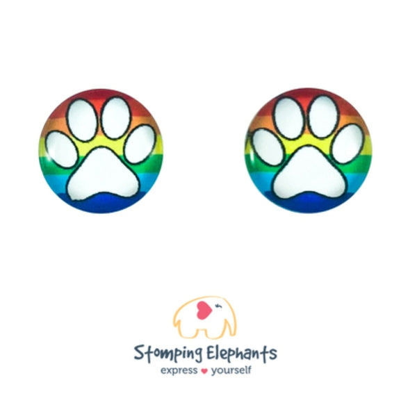 Paws Rainbow Studs