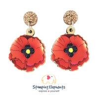 Poppy (Red) Dangles