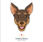 Kelpie (Red & Tan) Sticker