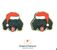 Cavoodle (Black) Christmas Studs