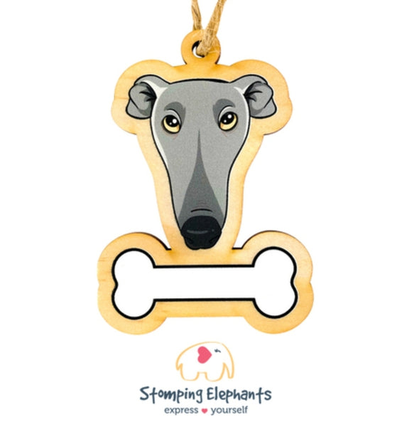 Greyhound (Grey) Ornament