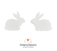 Mellow Bunny (White) Studs