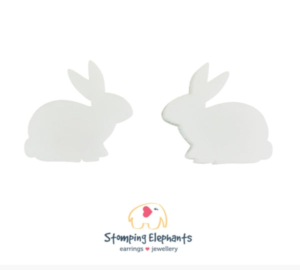 Mellow Bunny (White) Studs