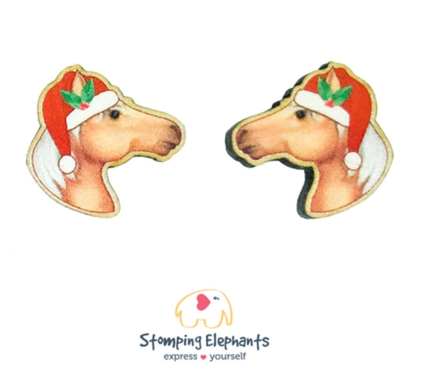 Horse (Fawn) Christmas Studs