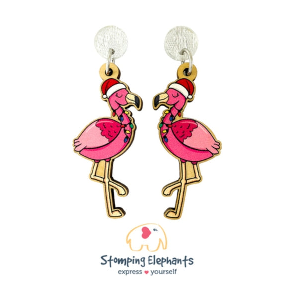 Flamingo (Christmas) Dangles