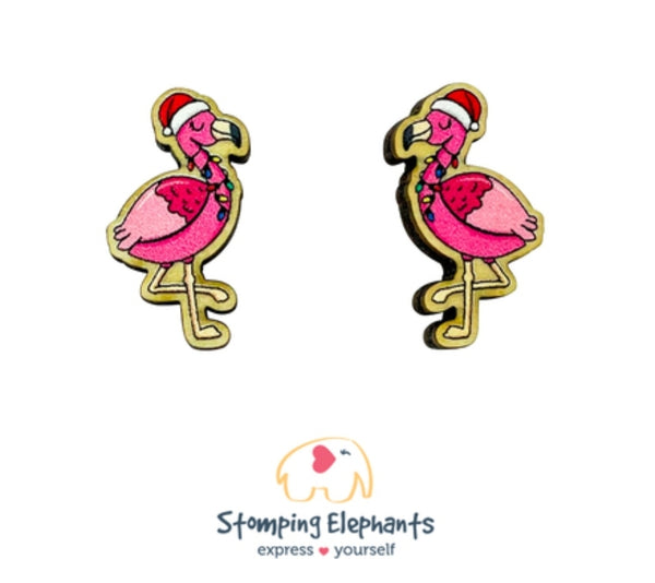 Flamingo (Christmas) Studs