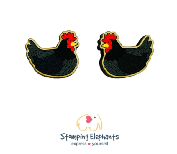 Hen (Black) Studs