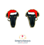 Greyhound (Black) Christmas Head Studs