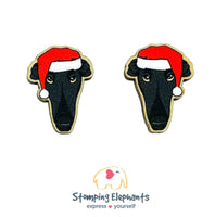 Greyhound (Black) Christmas Head Studs