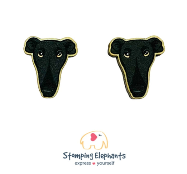 Greyhound (Black) Head Studs