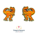 T-Rex (Orange) Studs