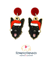 German Shepherd (Black) Christmas Head Dangles