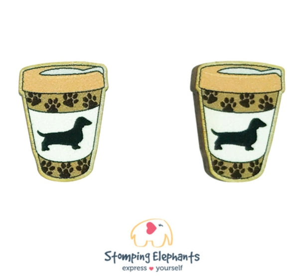 Dachshund (Coffee Cup) Studs