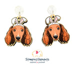 Dachshund (Brown Long Haired Easter) Dangles