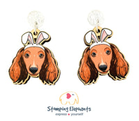 Dachshund (Brown Long Haired Easter) Dangles