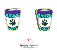 Paw Coffee Cup Studs