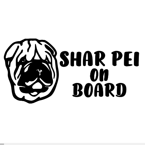 Shar Pei on board Decal